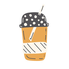 Coffee milk tea break illustration design art line images painting icons decoration 