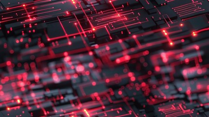 Poster - Technological circuit design with glowing nodes