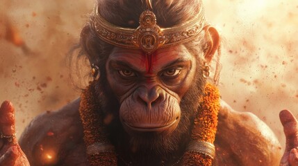 Hanuman: The Divine Monkey God in Hindu Mythology 
