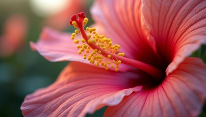 Wall Mural - Vibrant Hibiscus Flower in Bloom