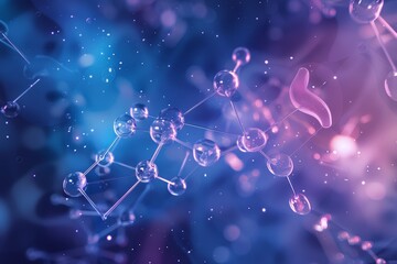 Wall Mural - abstract illustration of intricate molecular structure with atoms connected by bonds and electron pa