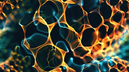 Poster - Abstract mesh pattern with gradient lighting effects