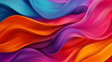 A pattern of stylized waves and currents, with flowing lines and vibrant colors