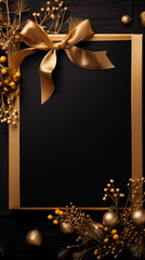 Wall Mural - luxury christmas gift card present