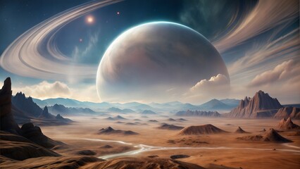 an alien planet with windy conditions illustration background