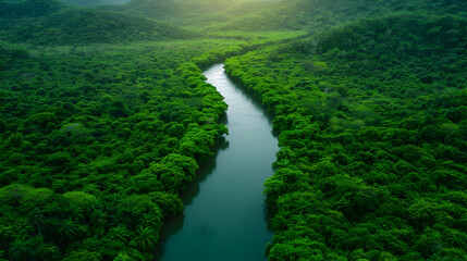 Canvas Print - Floresta Hmida Tropical Dos Dembos Angola