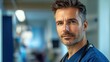 © Naknakhone - portrait and mature man with arms crossed in hospital for healthcare, consulting or confidence. Medical, gastroenterology and doctor with stethoscope.