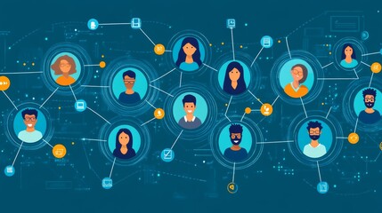 Digital Network Connection with Diverse People