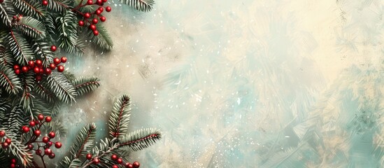 Wall Mural - Vintage Background with a Christmas Theme. Copy space image. Place for adding text and design