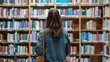 © Cambo27 - An adult browsing the library shelves, selecting books and journals that are relevant to their study topic