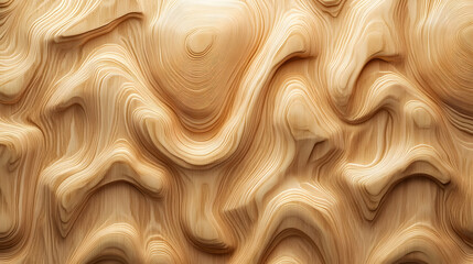 Abstract background of undulating woodgrain pattern.