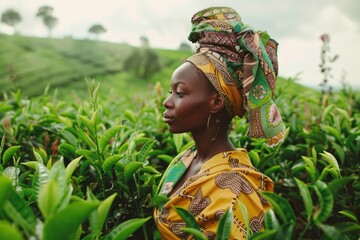 Wall Mural - Black South African woman farmers clothing apparel female.