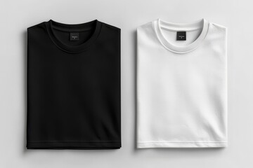 The profile view of a mockup of an oversize black t-shirt