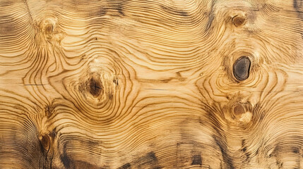 Close up of a wooden surface with knots and grain.