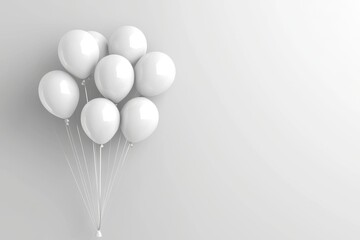 Various sized and shaped isolated balloon mockups