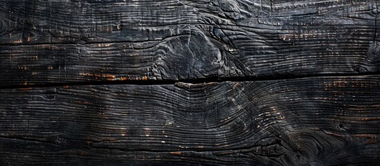 Canvas Print - Close up of aged natural wood grunge texture Dark surface featuring an old natural wood pattern Rustic tabletop view with copy space for text