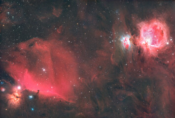 orion and horsehead nebula