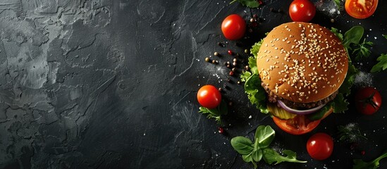 Wall Mural - Modern and light food photography. Copy space image. Place for adding text and design