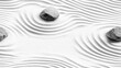 © lililia - This minimalist Zen garden features raked white stones and wavy lines of sand, creating a calm and peaceful environment perfect for relaxation and meditation SEAMLESS PATTERN