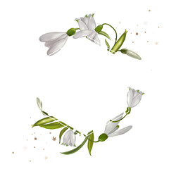 Sticker - Aesthetic flower png frame, transparent background