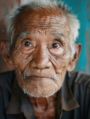 Aufkleber - This collection highlights elderly men from various ethnicities, each exuding a sense of wisdom and tranquility in their expressions and surroundings. Generative AI