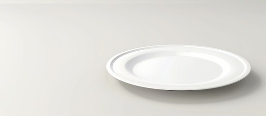 Poster - Plate isolated against a white background. Copy space image. Place for adding text and design