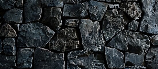 Wall Mural - Black stone background wall. Copy space image. Place for adding text and design