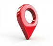 © Mark - It is a shiny red pin that can be used to pinning the delivery location or indicating the coordinates. This is an illustration 3d render of the pin.