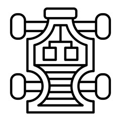 Wall Mural - Chassis icon. outline icon