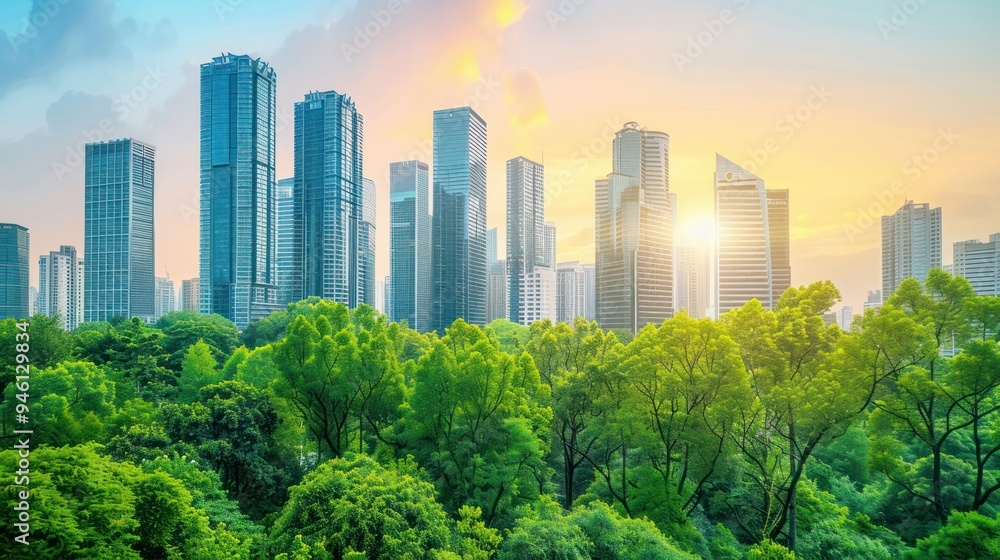 Sustainable city infrastructure green buildings and transport urban eco ...