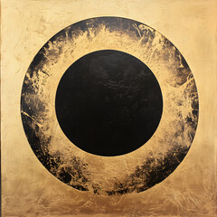 Wall Mural - Gold and black circle taking center stage picture