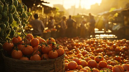 Wall Mural - Tomatoes at Market.