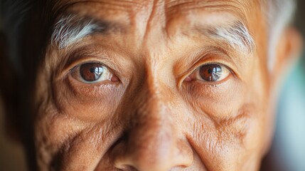 Aufkleber - Elderly men from various ethnic groups sit calmly, their wise expressions reflecting a lifetime of experiences and stories ready to share. Generative AI