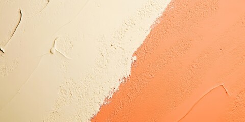 Minimalist Peach Fuzz background with textured wall design for artistic mockup presentation