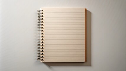 Wall Mural - Blank spiral notebook with realistic shadow for stock photo