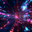 © Bijali - Digital technology abstract background with lighting image