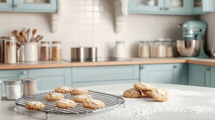 Wall Mural - Freshly Baked Cookies on a Kitchen Counter