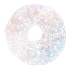 Sticker - Silver holographic donut illustration