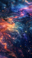 Wall Mural - Abstract Galaxy with Nebulae and Stars.