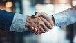 © Veayo - A business partnership handshake between two professionals, highlighting mutual respect and alliance.