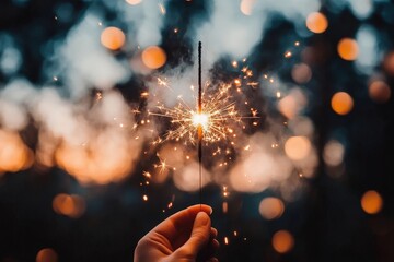 Sparkler fireworks are a popular Independence Day celebration in the United States.