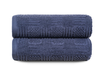 multi-colored Terry cotton bath towels, isolate on a white background