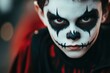 © Jan - Child boy in a scary Halloween vampire makeup and costume with intense expression