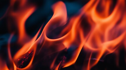 Wall Mural - burning fire flames creating abstract shapes background
