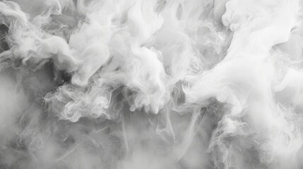 Canvas Print - White ink is slowly dissolving in water creating abstract smoke effect