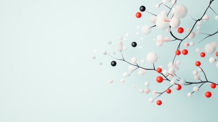 Wall Mural - An artistic representation of a molecular diagram, highlighting its simplicity and effectiveness in conveying complex information.