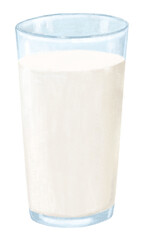 Poster - Glass of milk png sticker, transparent background