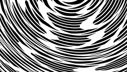 Wall Mural - Black and white abstract circular pattern background. Vector Format Illustration 