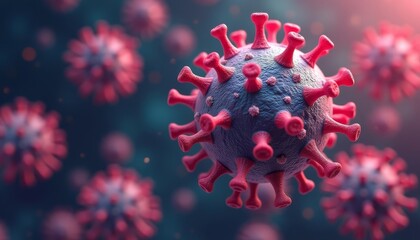 Wall Mural -  Viral Infection  A CloseUp Look at the Coronavirus