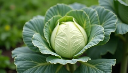 Canvas Print -  Freshly harvested cabbage ready for the market